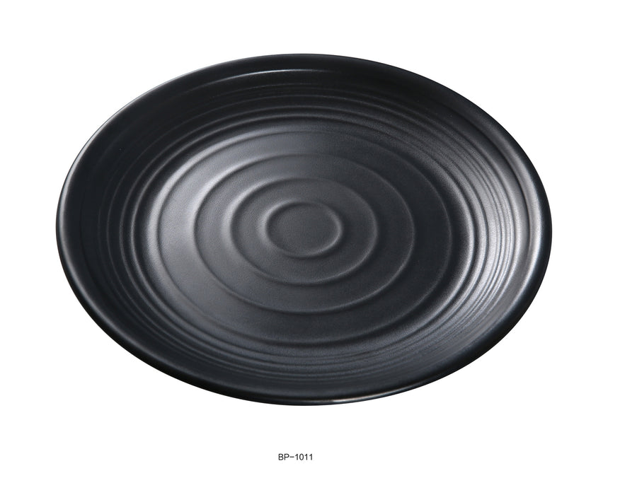 Yanco BP-1011 Black pearl-1 Round Plate, Shape: Round, Color: Black, Material: Melamine, Pack of 24