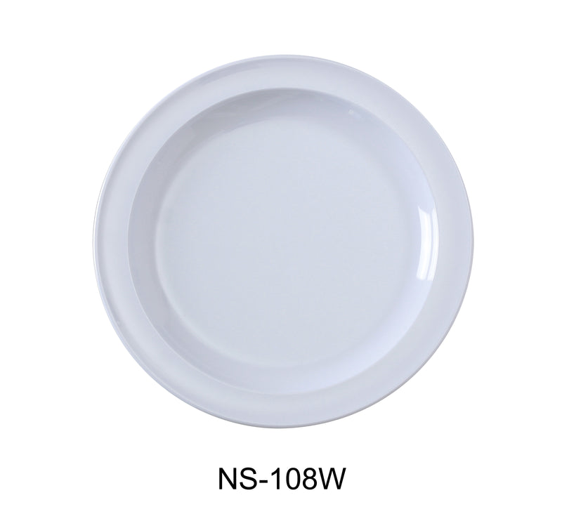 Yanco Nessico NS-108W Round Dinner Plate, Melamine, Pack of 48 (4 Dz)