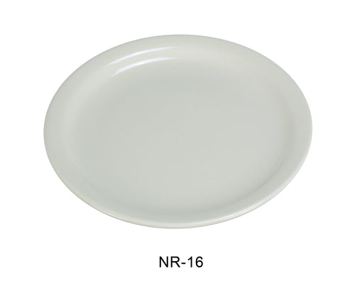 Yanco NR-16 Normandy Plate, Shape: Round, Color: White, Material: China, Pack of 12