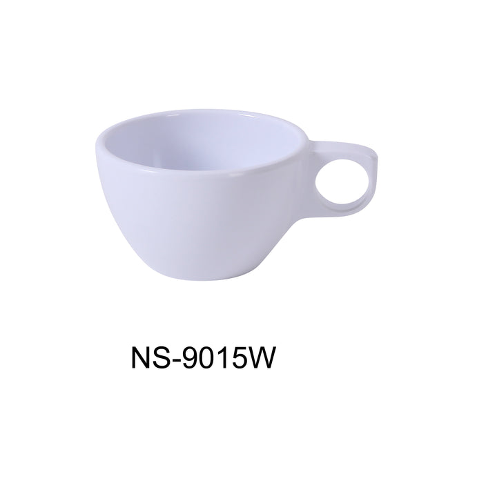 Yanco NS-9015W Nessico Short Coffee/Tea Cup, , Color: White, Material: Melamine, Pack of 48