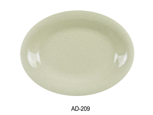 Yanco AD-209 Ardis Oval Platter, Shape: Oval, Color: Tan, Material: Melamine, Pack of 24