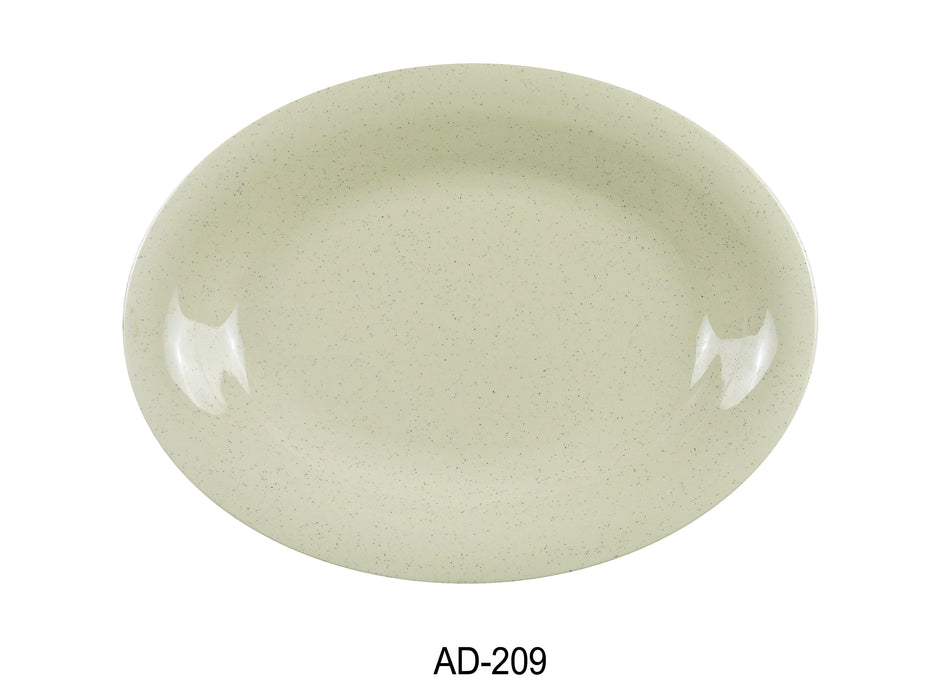 Yanco AD-209 Ardis Oval Platter, Shape: Oval, Color: Tan, Material: Melamine, Pack of 24