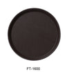 Yanco FT-1600 Serving Trays 16" ROUND TRAY FIBER GLASS BROWN, Shape: Round, Color: Brown, Material: Plastic, Pack of 12