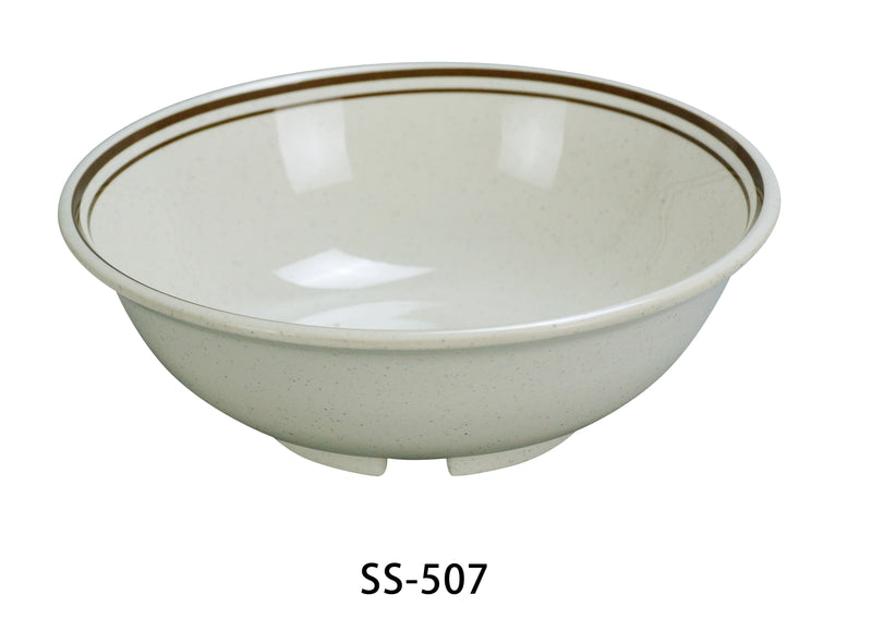Yanco SS-507 Sesame Rim Soup Bowl, Melamine, Pack of 48 (4Dz)