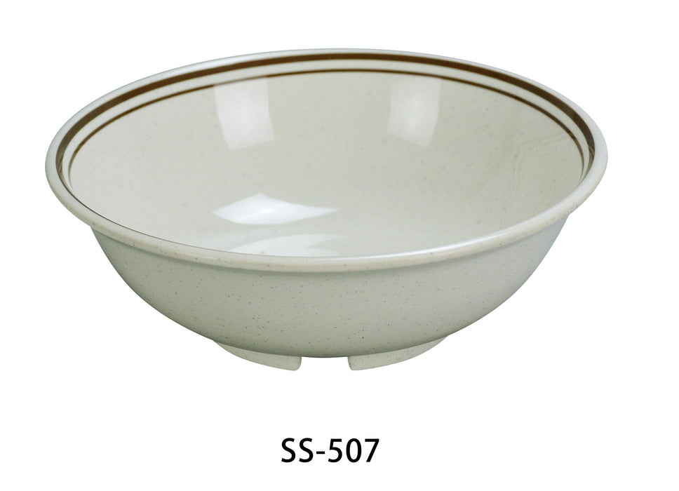 Yanco SS-507 Sesame Rim Soup Bowl, Melamine, Pack of 48 (4Dz)