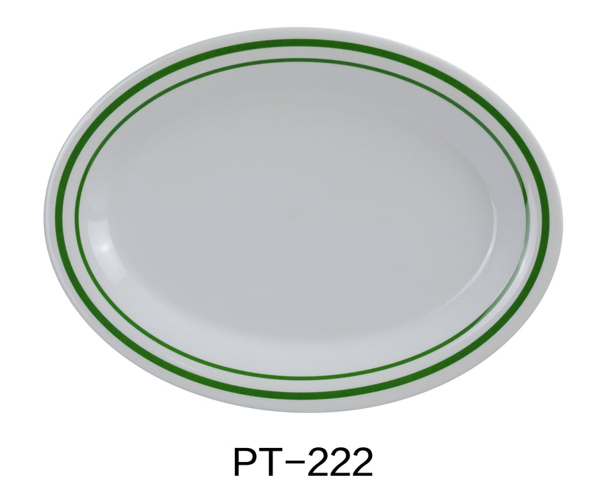 Yanco PT-222 Pine Tree Oval Platter, Melamine, Pack of 12 (1 Dz)