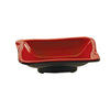 Yanco CR-0002 Black and Red Two-Tone Sauce Dish, Shape: Rectangular, Color: Black and Red, Material: Melamine, Pack of 72