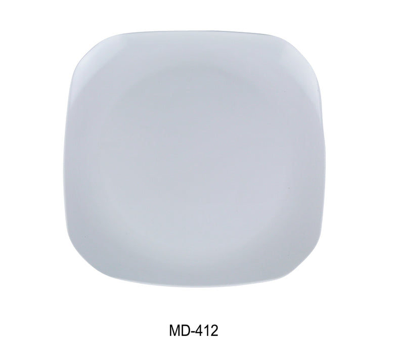 Yanco MD-412 Milando Square Plate, Shape: Square, Color: White, Material: Melamine, Pack of 12