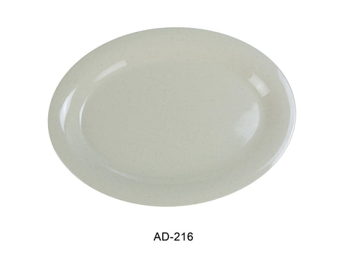 Yanco AD-216 Ardis Oval Platter, Shape: Oval, Color: Tan, Material: Melamine, Pack of 12